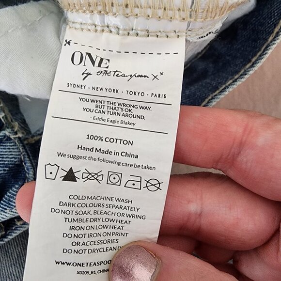 NWT One Teaspoon Awesome Baggies Ripped Distressed Relaxed Leg Jean Size 25 - Picture 12 of 12